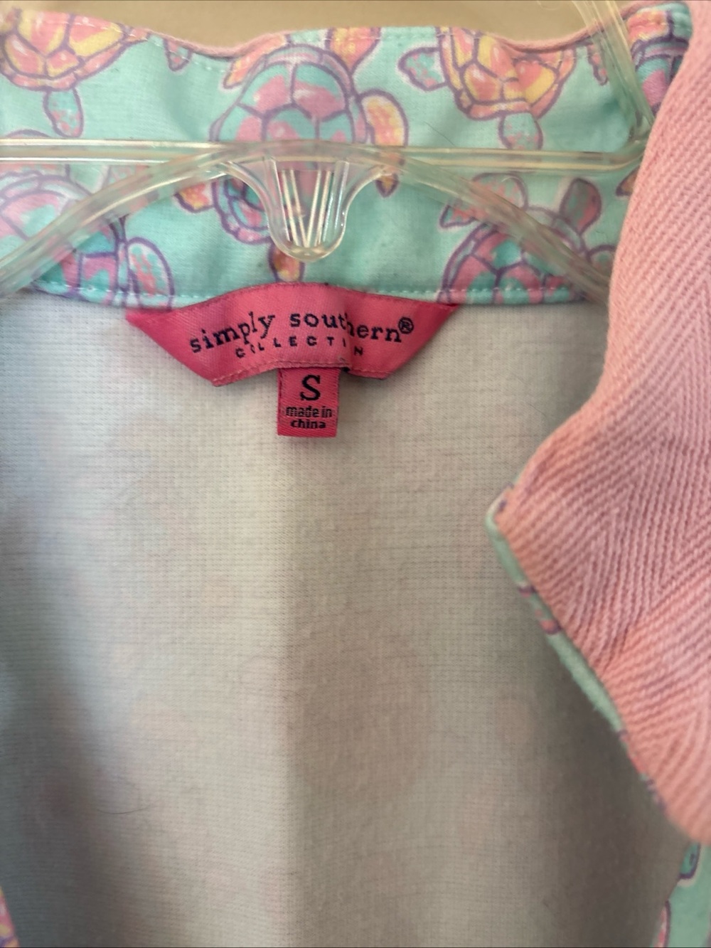 Simply Southern Women's Size S Pink Blue Turtles Sleeveless V-Neck Tennis Dress - Picture 5 of 9